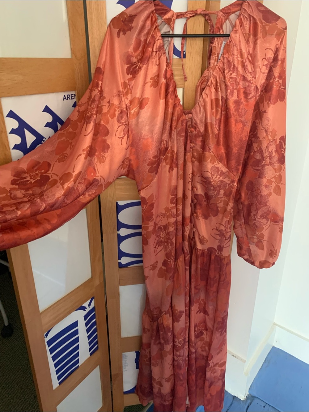 ASOS Design orange floral maxi